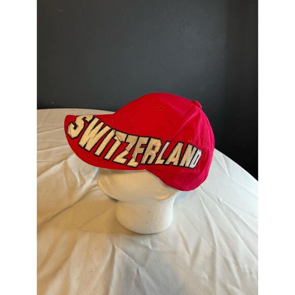Switzerland Red Baseball Hat Cap 3D embroidered - Picture 2 of 6